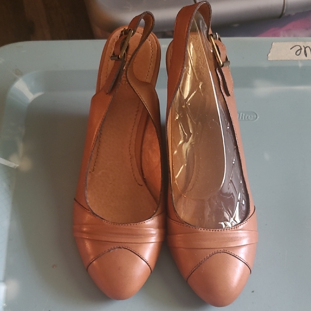 Nicole Tan Slingback Heels